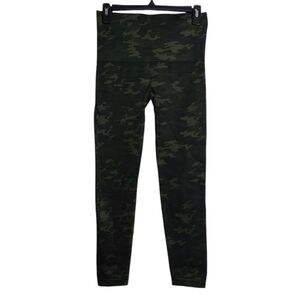 SPANX Look At Me Now Seamless Leggings In Camouflage Green Print Size XL (14-16)